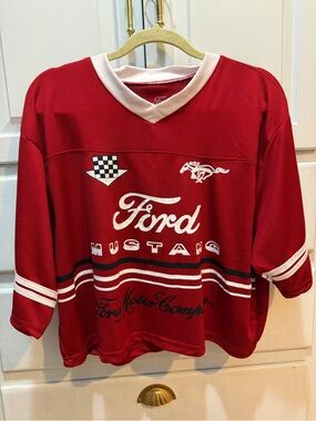 Ford Mustang Mesh Screen Print Jersey Xl shorter length